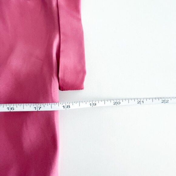 Express Blouse Lace Top Pink Front Zip V-Neck Sleeveless Women's S - Picture 4 of 7